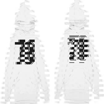 番号 78 ブラック スポーツファン ジャージ ナンバー パーカー - Kawaiitshirt