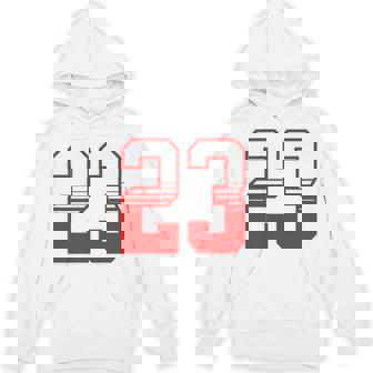 白赤番号 23 スポーツチーム パーカー - Kawaiitshirt