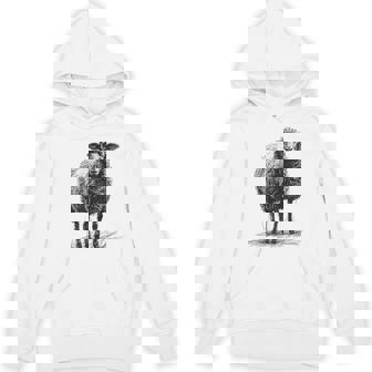 羊 アニマルプリント 動物園 ドローイング アート 絵画 羊 パーカー - Kawaiitshirt