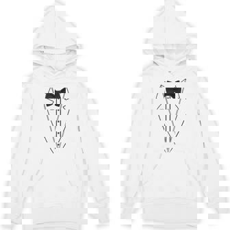 蝶ネクタイ付きホワイトtシャツ タキシード 面白いシャツ パーカー - Kawaiitshirt