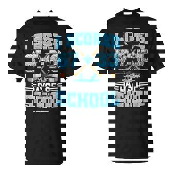 100 Days Of School Hockey Drip Boy 100Th Day Of School 6733 T-Shirt - Monsterry