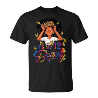 12 Year Old Black Girls Nager It's My 12Th Birthday T-Shirt - Thegiftio UK