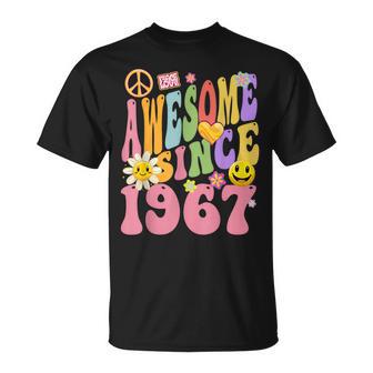 1967 Birthday Vintage Hippie Retro Awesome Since 1967 T-Shirt - Thegiftio UK
