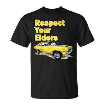 1972 72 Chevys Nova 2 Classic Car Old School Muscle Car T-Shirt - Thegiftio UK