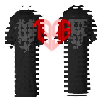 1996年ハート型ヴィンテージ 1996年ハート型愛 30歳の誕生日に Tシャツ - Kawaiitshirt