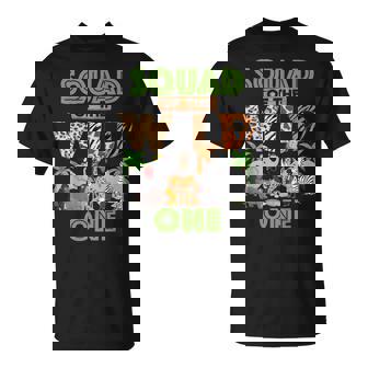 1St Birthday Zoo Safari Jungle Squad Of The Wild One B-Day T-Shirt | Seseable FR