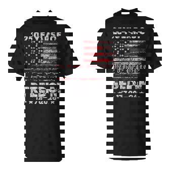 250 Years American Flag Anniversary Usa 250Th Birthday T-Shirt - Monsterry