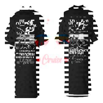 25th Wedding Anniversary Cruise Vacation Husband Wife Couple T-Shirt | Mazezy