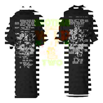 2Nd Birthday Zoo Safari Jungle Brother Of The Wild And Two T-Shirt | Mazezy