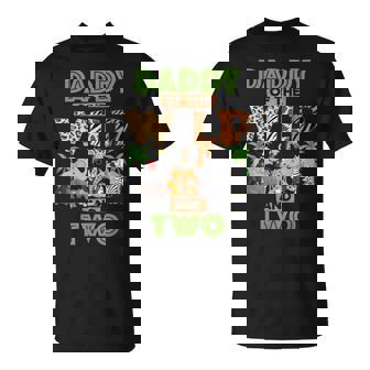 2Nd Birthday Zoo Safari Jungle Daddy Of The Wild And Two T-Shirt | Mazezy
