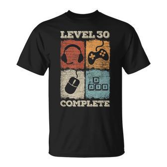 30 Geburtstag Level 30 Jahre Retro Gamer Geschenk T-Shirt - Geschenkecke