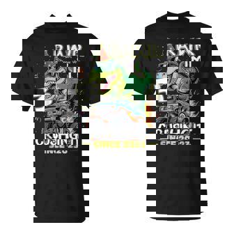 3Rd Birthday Monster Truck Dinosaur 3 Years Old Birthday Boy T-Shirt | Mazezy