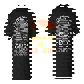 4 Year Old Dinosaur 4Th Birthday Trex Dino Four Saurus T-Shirt - Monsterry