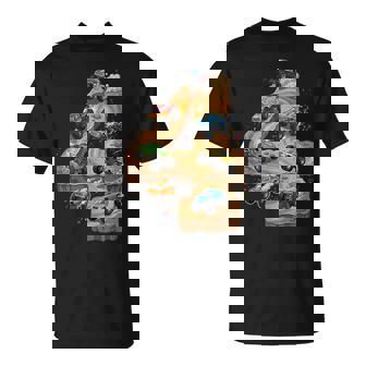 4 Year Old Monster Truck Boy Toddler 4Th Birthday Party T-Shirt | Seseable UK