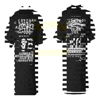 47 Años Cumpleaños Las Leyendas Nacen En Octubre De 1978 Camiseta unisex - Regaloses