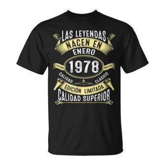 48 Cumpleaños Hombre 48 Años Enero 1978 Regalo Camiseta unisex - Regaloses