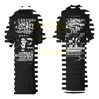 53 Años Cumpleaños Las Leyendas Nacen En Octubre De 1972 Camiseta unisex - Regaloses