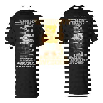 53 Años Febrero 1973 Oso De Peluche 53 Cumpleaños Hombres Es Camiseta unisex - Regaloses