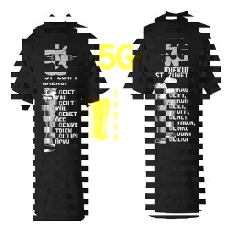 5G Ist Die Zukunft Bierliebhaber Biertrinker Lustiges Party T-Shirt - Seseable