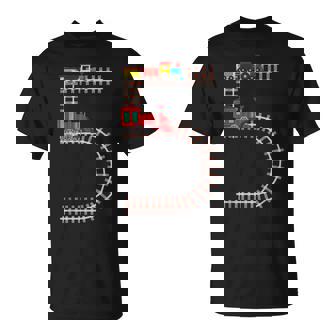 5Th Birthday Train Railroad Themed Fun 5 Years Old Boy Train T-Shirt - Thegiftio