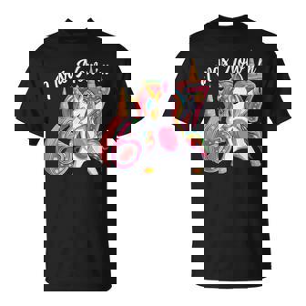 I Was 6 Now Im 7 Birthday Girl 6 7 Bday Unicorn 7Th Year Old T-Shirt - Monsterry