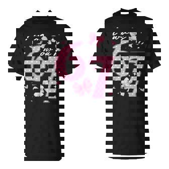 I Was 6 Now I Am 7 Coquette Pink Bow Birthday Girl T-Shirt - Monsterry