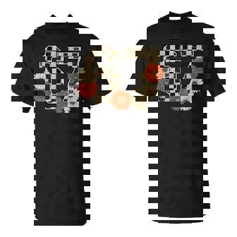 6 7 Retro Fall Meme Checkerboard Haunted By 67 Six Seven T-Shirt - Monsterry