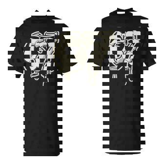 6 7 Soccer Ball Drip Graphic Six Seven Meme T-Shirt - Monsterry