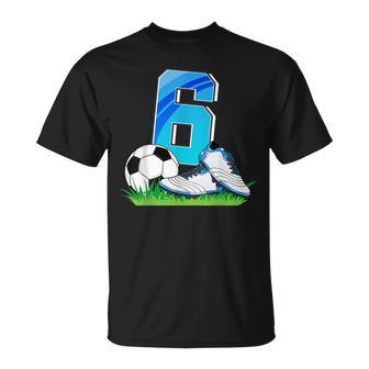 6 Geburtstag Fußballtrikot Fußball 6 Jahre Alt Jungen T-Shirt - Geschenkecke