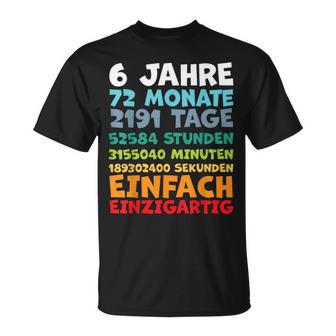 6 Geburtstag Junge Jungen Kinder Dekoration 6Er Geburtstag T-Shirt - Geschenkecke