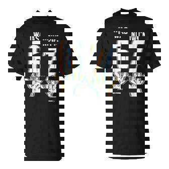 I Was 6 Now I'm 7 Six Seven Meme 7 Year Old Birthday T-Shirt | Mazezy