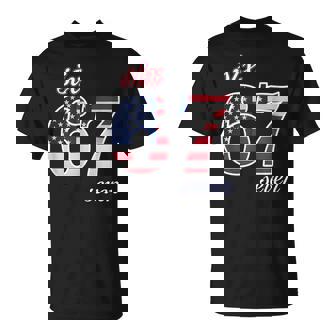 67 American Flag Six Seven Meme Gen Alpha Slang T-Shirt - Monsterry