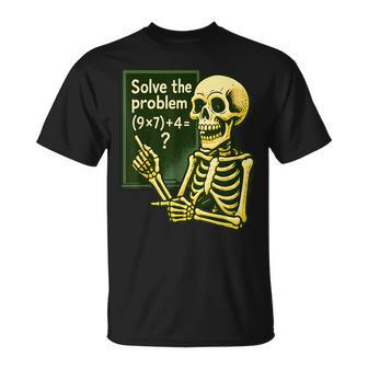 67 Halloween Math Six Seven Meme Brainrot Skeleton T-Shirt - Thegiftio UK
