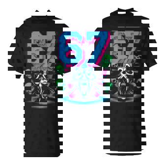 67 Halloween Scp Horror Face Scary Costume Horror 6 7 T-Shirt - Seseable