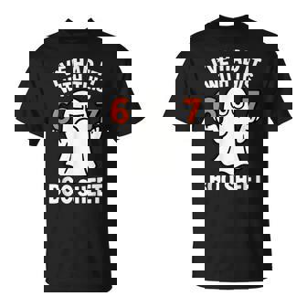 67 Meme Halloween Costume 6 7 Boo Sheet Six Seven 6-7 T-Shirt - Monsterry