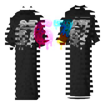 67 Meme Ice Cream Drip Six Seven Gen Alpha Slang 6 7 T-Shirt | Mazezy