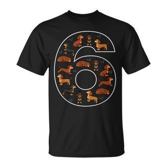 6º Cumpleaños 6 Años Perroalchicha Niños Niñas Perroalchicha Camiseta unisex - Regaloses