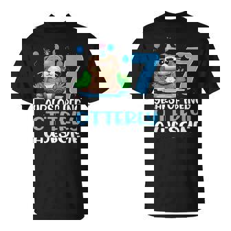 7 Years Of Being Otterly Awesome 7Th Birthday Cute Otter T-Shirt | Mazezy