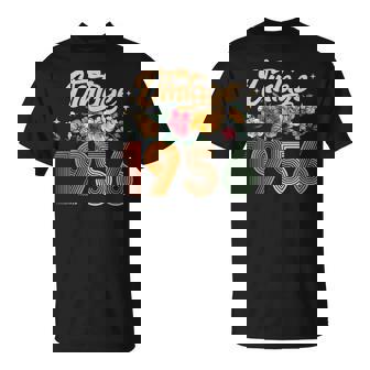 70Th Birthday Made In 1956 70 Years Old Floral T-Shirt | Seseable CA