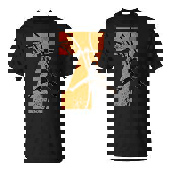 7Th Birthday Basketball 7 Yr Bday Party 7Yr Seven Years Old T-Shirt | Seseable UK