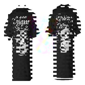 8Th Birthday For Girls Eight 8 Year Old Butterfly T-Shirt - Monsterry