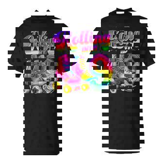 9Th Birthday Girl Nine 9 Year Old Roller Skate Skating Party T-Shirt - Monsterry