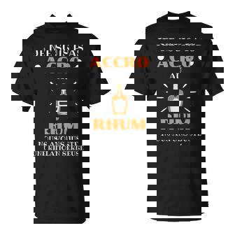 Accro Rhum Humour Alcool Homme Drole T-Shirt - Cadeauxyz