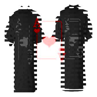 Ace Of Hearts Costume Cards Deck Halloween T-Shirt | Seseable UK