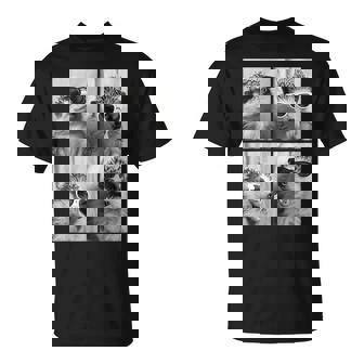 Adorable Hedgehog Sunglasses Animal Photo Forest Animal T-Shirt | Mazezy