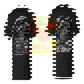African Girl Melanin I Am Black History Month Youth Pride T-Shirt - Seseable