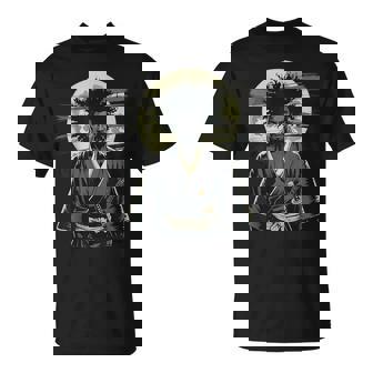 Afro American Samurai Vintage Warrior With Katana T-Shirt - Monsterry
