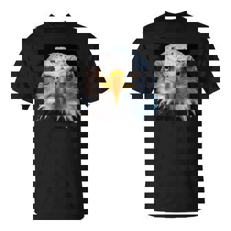 Alder Weißkopfseeadlerogeltein Adler Damen Kinder -Chwarz Kurzarm Klassisch Wildlife Tierdruck Eu Crew-Ausschnitt Pull-On Klassische Passform Imported T-Shirt - Seseable