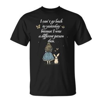 Alice In Wonderland Quote Whimsical Fantasy World Novel T-Shirt - Monsterry UK