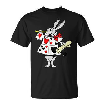 Alicia En El País De Las Maravillas Conejo De Pascua Conejito Camiseta unisex - Regaloses